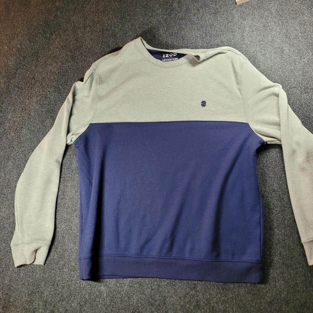 Izod Men's Blue and Grey Sweatshirt